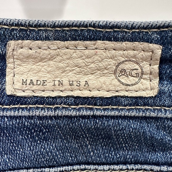 AG Adriano Goldschmied Stilt Crop Jeans Distressed Cigarette Cropped Y2K Size 29 - Picture 10 of 13